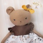 Miś Zoya przytulanka brązowa sukienka GOTOWA - 