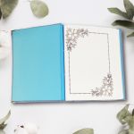 Niebieski notes album glamour ręcznie robiony - pamiętnik dla dziewczynki