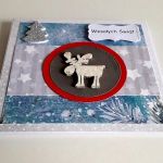 Kartka Boże Narodzenie handmade łoś - 