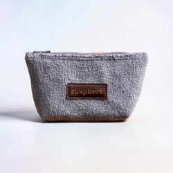 Kosmetyczka MINI z szarego weluru