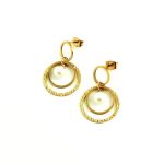 Kolczyki koła z perłami. - Kolczyki koła z perłami.