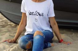 t-shirt luźny "SZEFOWA"