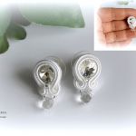 komunia św. kolczyki sutasz z swarovski - kolczyki sutasz dla dziewczynki