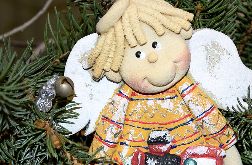 taka lokomotywa - anioł prezent, na szczęcie, z masy solnej, rękodzieło
