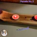 Świecznik dąb sękowy żywica Pamela No. 2 - 