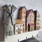 Domki z Młynem drewniane na klucze handmade 25 - 