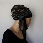 letni turban ANDREA - szarfa wiązana z boku głowy