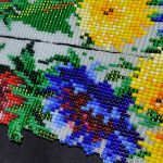 Komplet biżuterii z koralików Ląka dalie– gerdan z frędzliami i kolczyki  - Komplet biżuterii z koralików Ląka dalie– gerdan z frędzliami i kolczyki