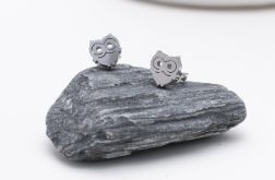 Kolczyki srebrne Shiny Owl.