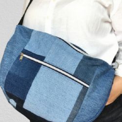 Torebka na ramię, hobobag jeans.