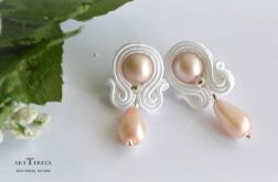 pudrowy róż kolczyki sutasz ślubne