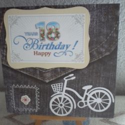 Na rowerze - kartka na 18 urodziny