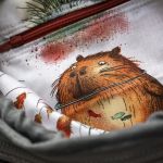 Szary plecak worek z przednią kieszenią - 