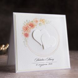 Kartka ślubna w ozdobnej kopercie, wp42c
