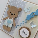 kartka na roczek 1 urodziny 2 3  wzór 5 - miś