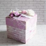 Ślubne pudełko - vintage fiolet - 