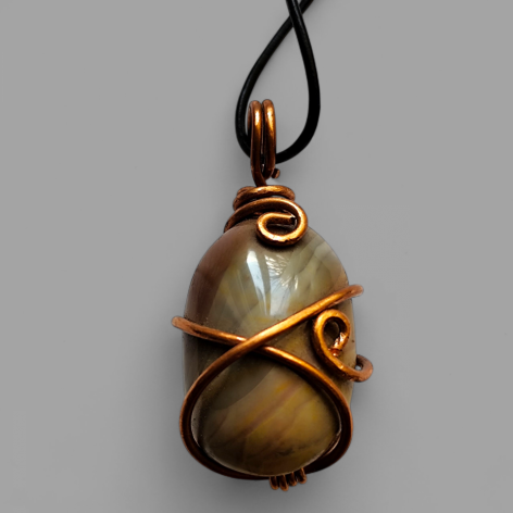 Wisior z Jaspisu Morskiego "Szept Oceanów"