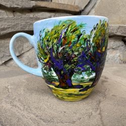 Porcelanowy kubek ręcznie malowany Wierzby 