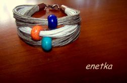 enetka - BRANSOLETKA z lnu - HOWLIT - LEN