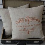 Poszewki vintage - Cafes - poduszka lniana