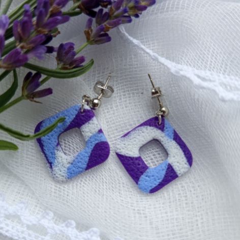 "Lotis II" - kolczyki z gliny polimerowej.