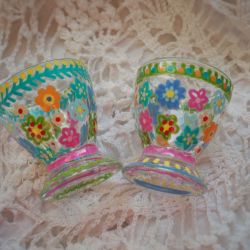 Malowane kieliszki do jajek 2 szt. SPRING