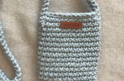 Mała torebka na ramię, etui na telefon,listonoszka j.szara.