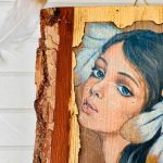 Anioł na desce, naturalne drewno, cytat, życzenia - 