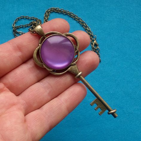 Naszyjnik-wisior Vintage brąz, Duży klucz I
