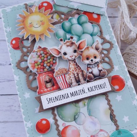 Kolorowa kartka urodzinowa dla chłopca, personalizacja