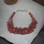 Ciekawa bransoletka z Czerwonego Jaspisu  - Idealna na prezent bransoletka z czerwonego jaspisu
