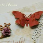 Kopertówka z okazji ślubu ' brokatowa róża' - 