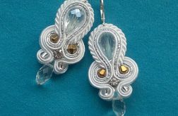 Kolczyki Biało-Srebrzyste & Złoto