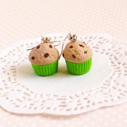 LIMONKOWE MUFFINKI kolczyki z modeliny