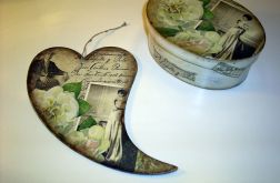 Walentynkowa zawieszka retro serce