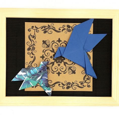 Obrazek origami ścienny do powieszenia  Ptaki