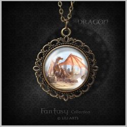 Medalion Dragon - romantyczny