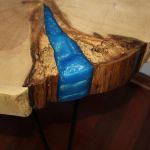 Stolik plaster drewna grab żywica - 