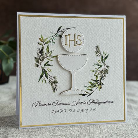 Ręcznie robione zaproszenia komunijne, 4B