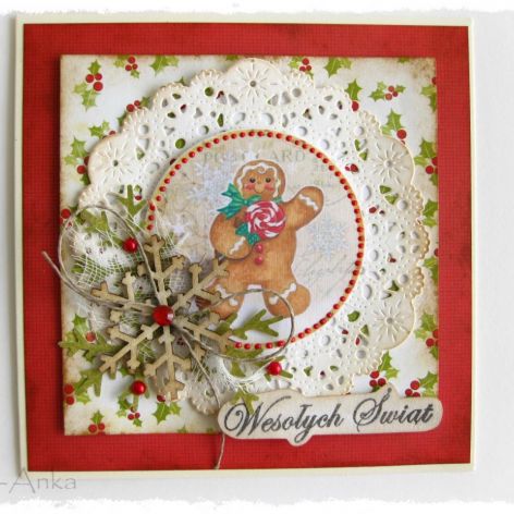 Kartka świąteczna z piernikiem
