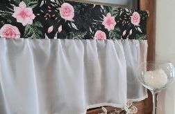Zazdrostka/ lambrekin jedna falbanka kwiaty liście