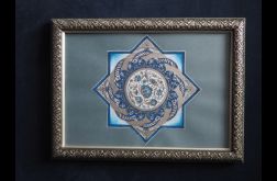 obraz w ramce mandala SILVER