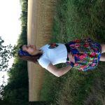Słowianka niebieska spódnica ludowa - Słowianka niebieska spódnica ludowa