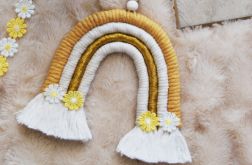 Makrama zawieszka boho - tęcza ze sznurka