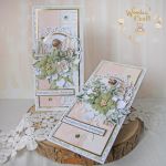 Kartka na chrzest roczek "PeachBabyBoy"GOTOWY - 