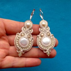 Kolczyki Kremowe z perłą SEA SHELL