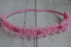 Opaska niemowlęca - Diadem w delikatnym różu