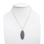 Naszyjnik "Iron Soul" - Tarcza i Determinacja z pirytem - 