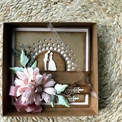 026,Kartka w pudełku na ślub w stylu rustykalnym/eco