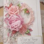 Kartka z różową ramką - Centralnie